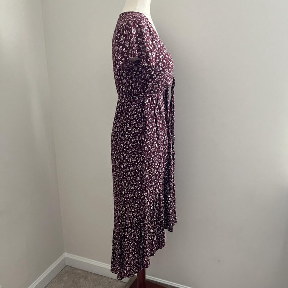 Abercrombie Fitch Dress Floral Midi Cottage Boho Dark Fairy Prairie Romantic - Picture 4 of 8
